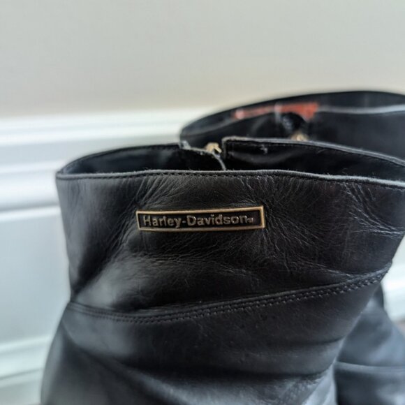 Harley Davidson Black Ankle Boots - Picture 3 of 9